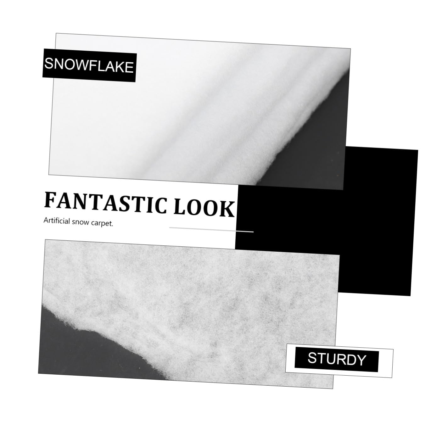 Cabilock Lot De 2 Décorations De Noël en Fausse Neige Artificielle en Coton Décoration d'hiver Fausse Couverture De Neige Tapis De Fête pour Noël Couverture De Neige Tapis À