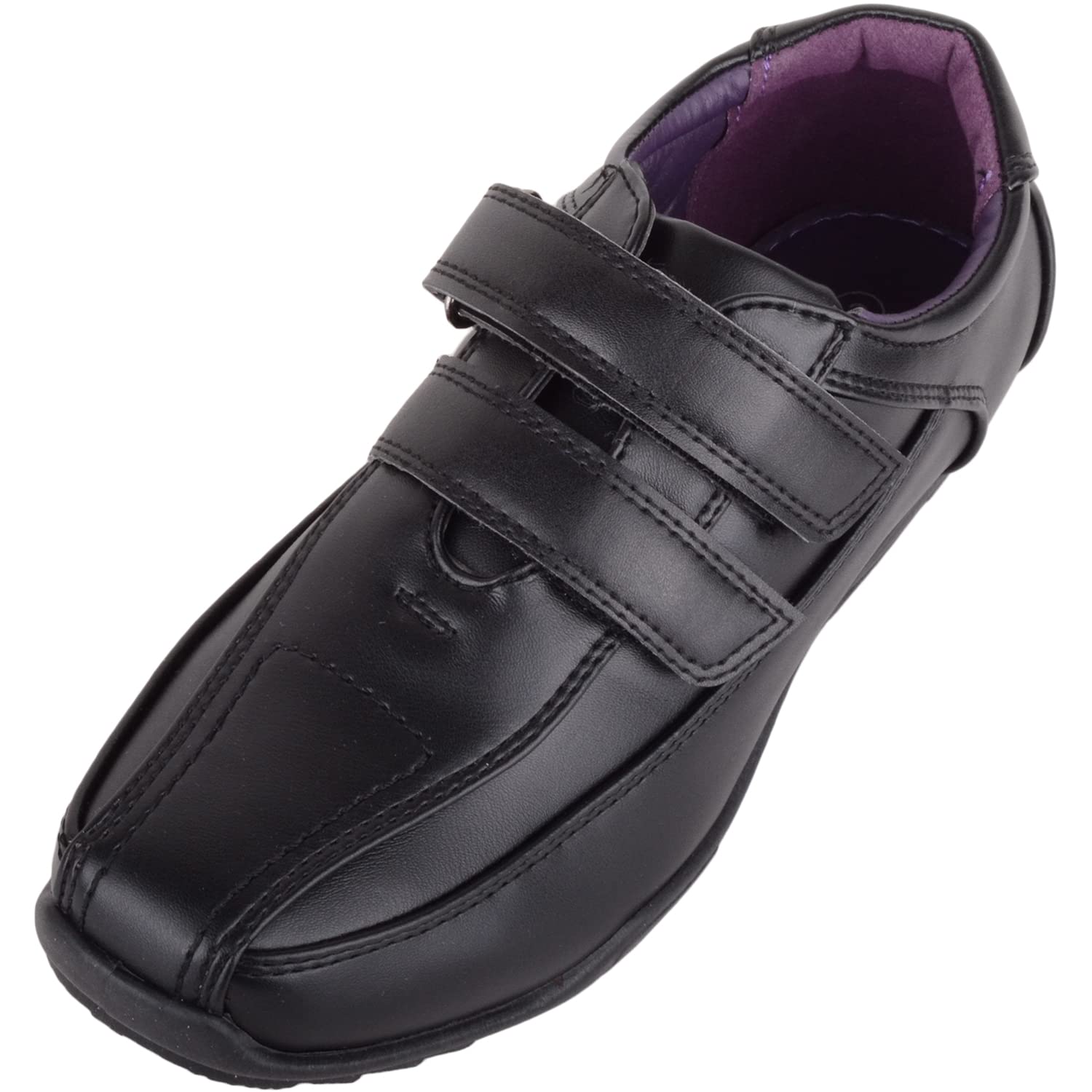 ABSOLUTE FOOTWEAR Kinderschuhe für Jungen, elegant, formell, Kunstleder, doppelte Berührung und Schließung, für Schule, Hochzeit