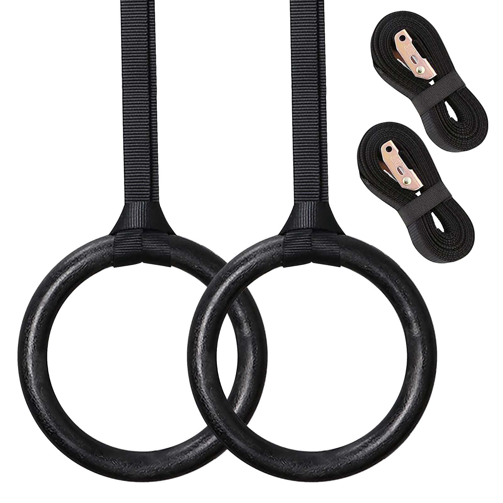 Nizirioo Anelli da Ginnastica in Legno, Anelli Ginnastica Legno, Anelli Calisthenics, per La Casa O Le Palestre Gli Anelli da Ginnastica Professionali Sono Adatti per Pull-Up(28mm)