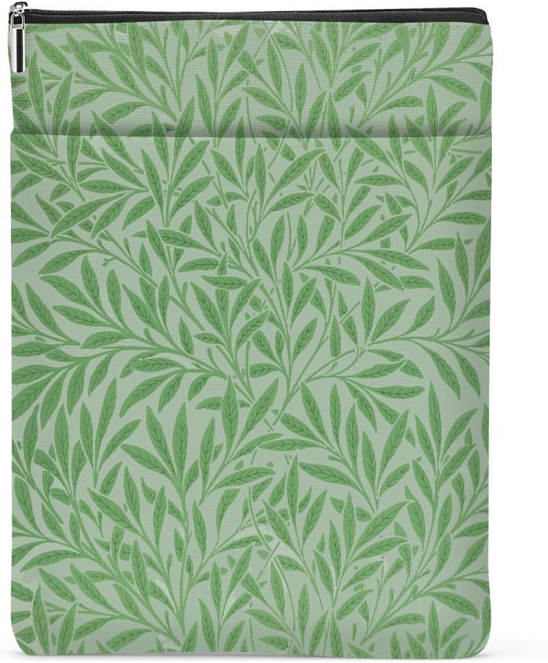 Botanical Book Sleeve, Vintage Leaves Book Covers for Paperbacks, Book Pouch Book Protector, Book Lovers Gifts for Women Girls Best Teacher, Book Accessories Book Club Gifts Christmas Birthday Gifts