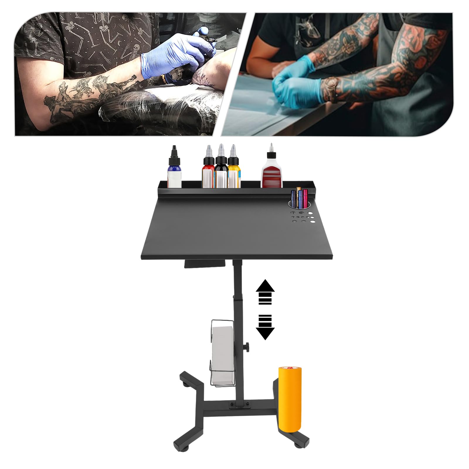 Carro de peluquería con ruedas, bandeja de almacenamiento, soporte para herramientas, carro de extensión de pelo para peluquería, extensiones, estilisado y alisado, hasta 7 kg