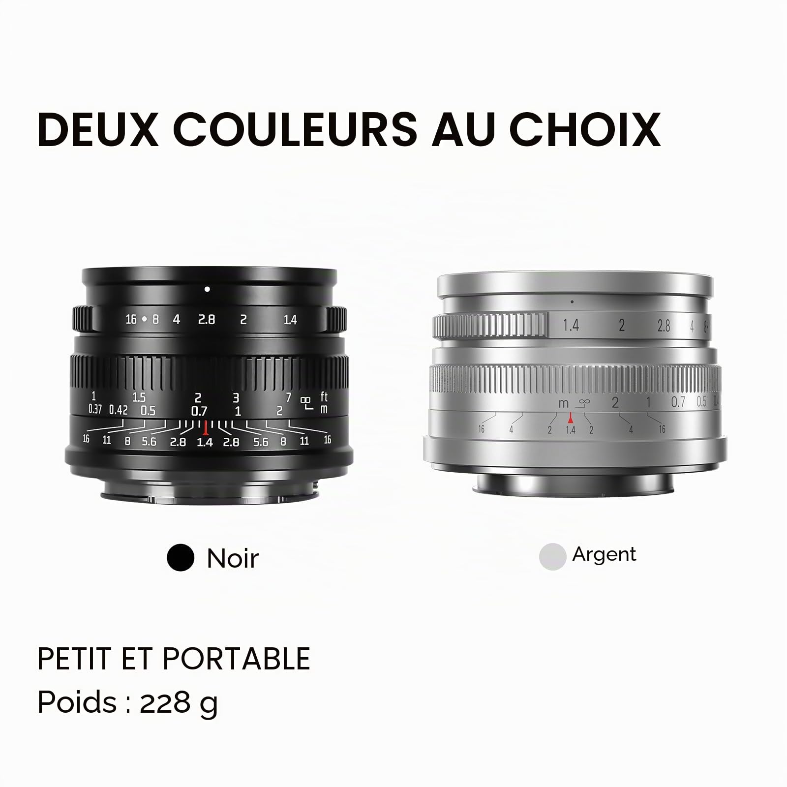 7artisans Objectif fixe 35 mm F1.4 Mark II APS-C Mise au point manuelle Grande ouverture Compatible avec appareil photo Fujifilm Fuji X-A1 X-A10 X-A2 X-M1 XM2 X-T1 X-T10 X-T2 X-T20 X-T30 X-Pro1 X-Pro2