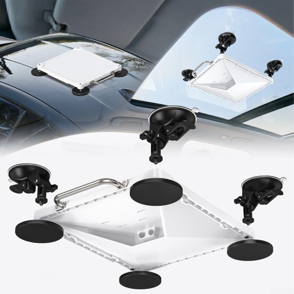 Kit di montaggio magnetico per Starlink, 2 in 1 ABS+PC, design di aspirazione con installazione senza attrezzi, per veicoli e uso marittimo