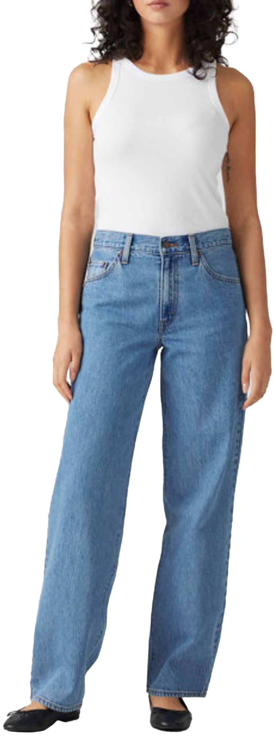 Levi's Women's Baggy Dad Jeans, Own It Stone, 24W x 32L