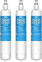 AQUA CREST 3-Pack GE RPWFE RPWF Refrigerator Water Filter Replacement with Chip - NSF 42/372 Certified, Fits GYE22HMKES, GYS22GMNES & More
