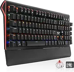 Teclado Mecânico Gamer Switch Red Led Rgb Rainbow 7 Cores 12 Funções Multimídia Anti Ghosting Abnt2 Usb para Pc Computador Notebook Mac