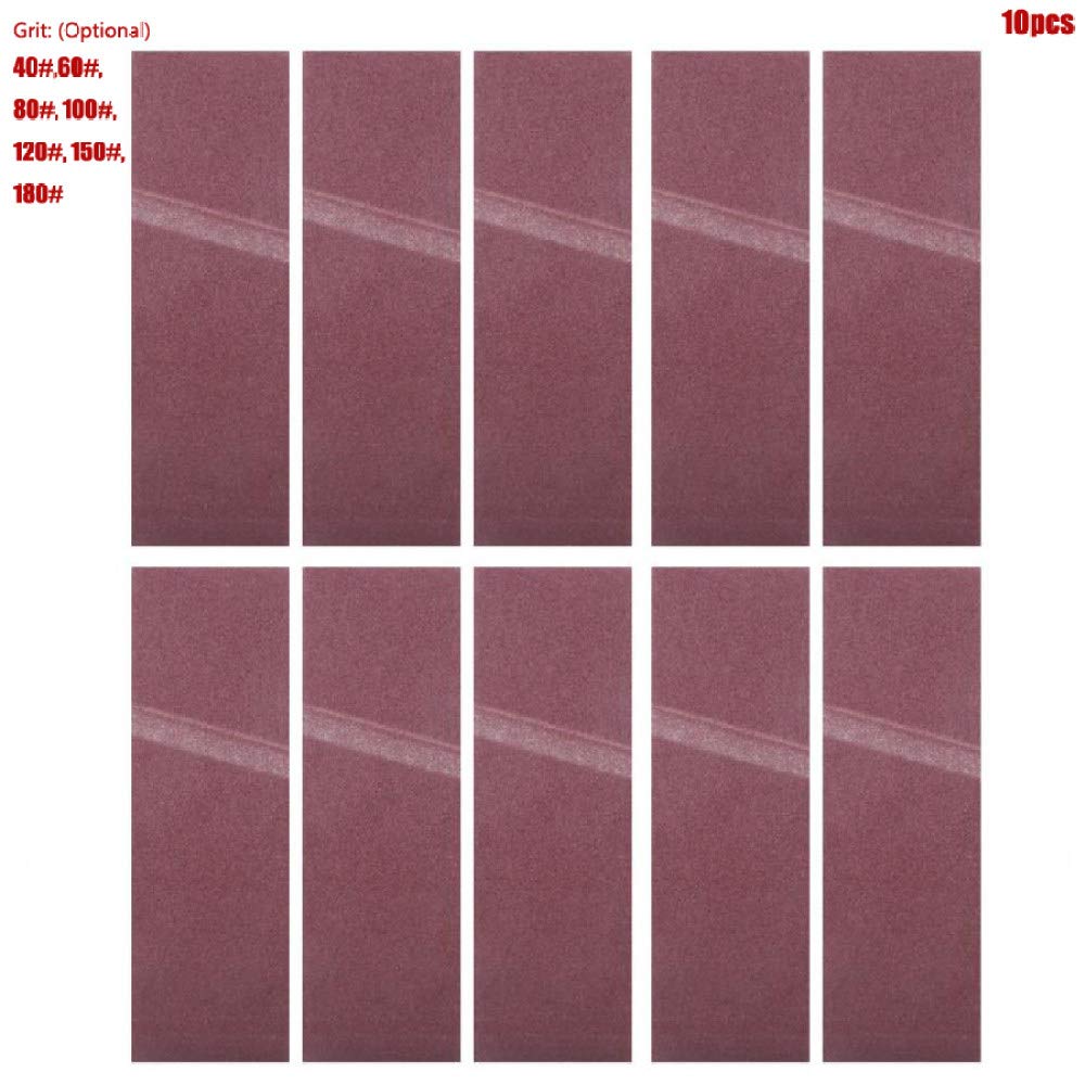 10PCS Nastri abrasivi 533x75mm 40-180 Set di nastri abrasivi per levigatrice in allumina a grana mista Set di nastri abrasivi Levigatrice a nastro Abrasivo Accessori per utensili, 40