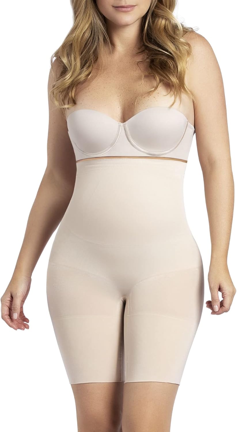 Curveez High-Waisted Shapewear Shorts for Women - Seamless Tummy Control Fajas Colombianas Moldeadoras - Strapless Shapewear