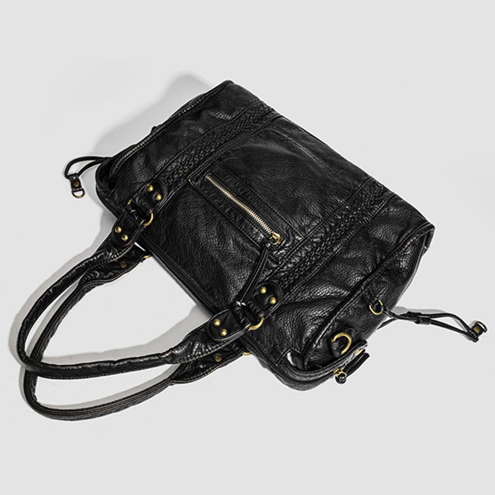 Sac a Main Femme Cuir - Sac a Main pour Les Cours Lycee - Grand Vintage City Bag Sacs à bandoulière Fourre Tout Femme pour le travail et les voyages