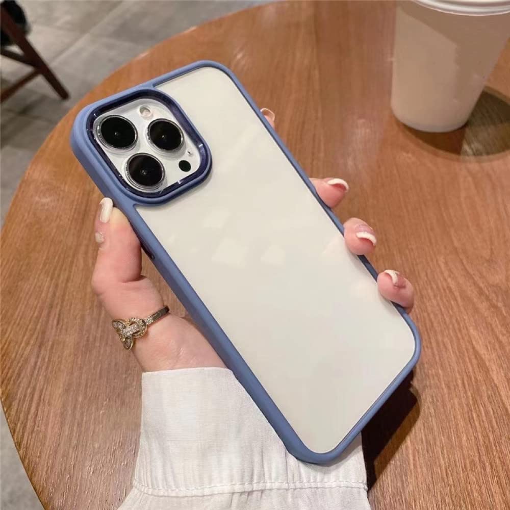Coque transparente couleur Far Peak Blue pour iPhone 14ProMax - 5