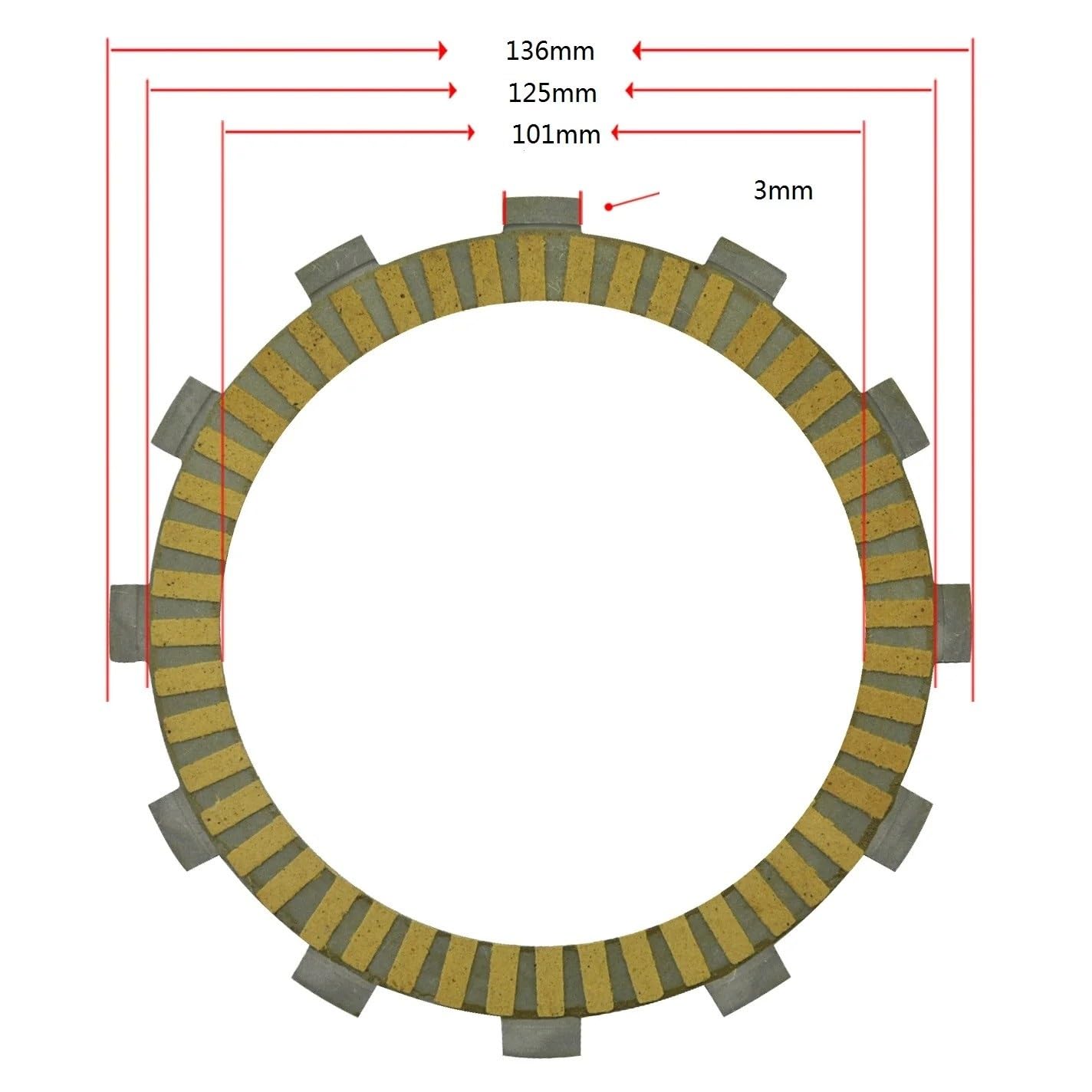 Kupplungsscheibe Für CRF250R 04-07 CRF 250 R CRF250 8 PCS Motorrad Faserige Kupplungsscheiben Platten Rechter Kurbelgehäusedeckel Dichtung