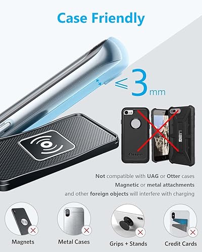 Miniatura 6 de Cargador de teléfono inalámbrico Qi almohadilla de carga rápida de 15 W 10 W 7.5 W cargador adaptador Mat para iPhone 14 13 Mini Pro Max 12 11 Plus