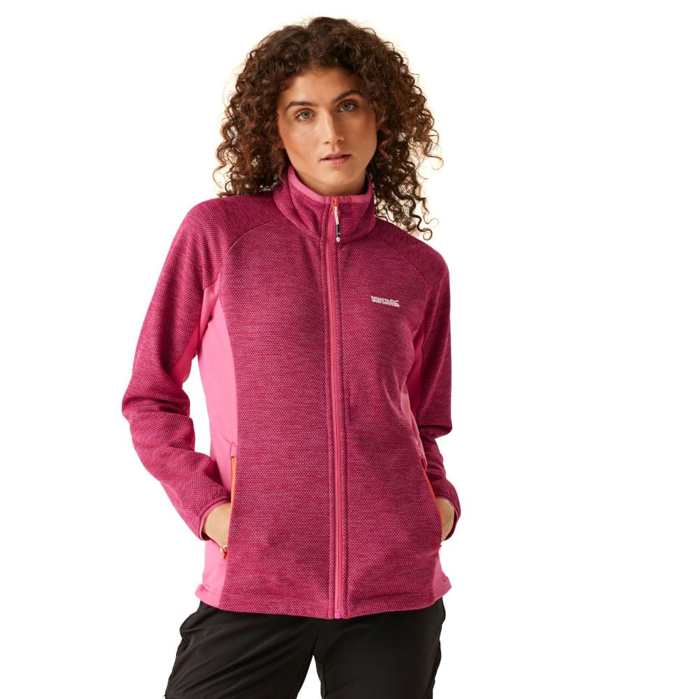 Regatta Women's Flamingo Pink Highton Iv Full Zip Fleece Jacket 16 Uk Extol Stretch