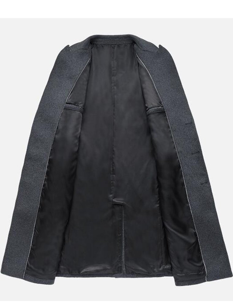 Vogstyle Uomo Monopetto Cappotti Lana Sottile Cappotto Trench Casuali