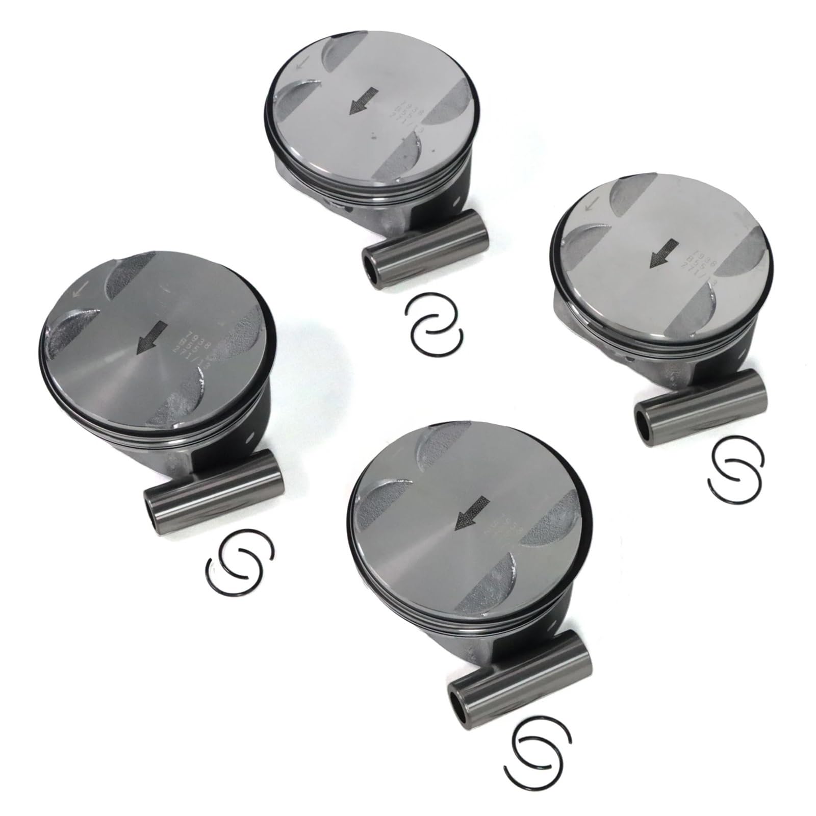 Pistone Motore Kit pistone e fasce elastiche motore da 4 pezzi per Chevy Captiva Cobalt Equinox HHR Impala 2.4L installare