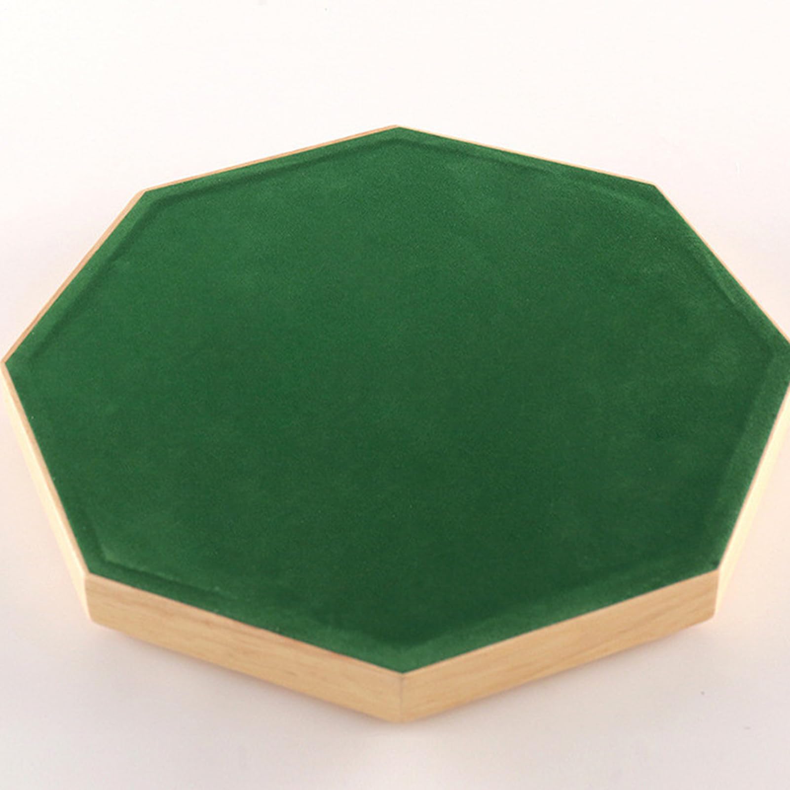 Achteckiges Würfelbrett – Spielmatte aus Holz, tragbare Würfelbox, Tischflächen | Reise-Familientreffen Zubehör, Urlaubsgesellschaftsspielwerkzeug für Thanksgiving, Enf
