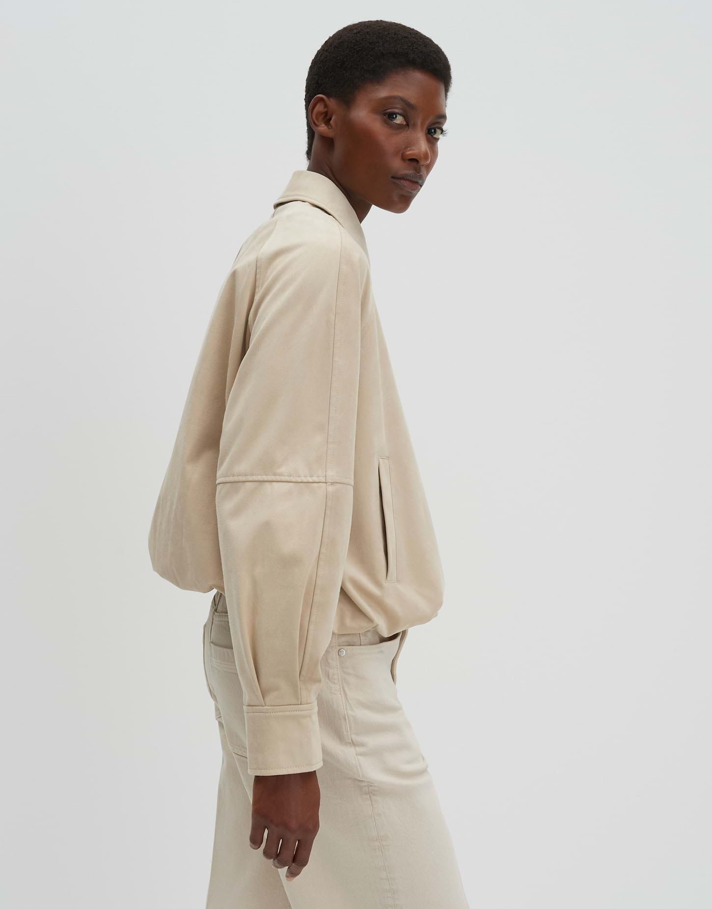 someday Damen Jacke | Blousonjacke in Wildlederoptik Regular Fit
