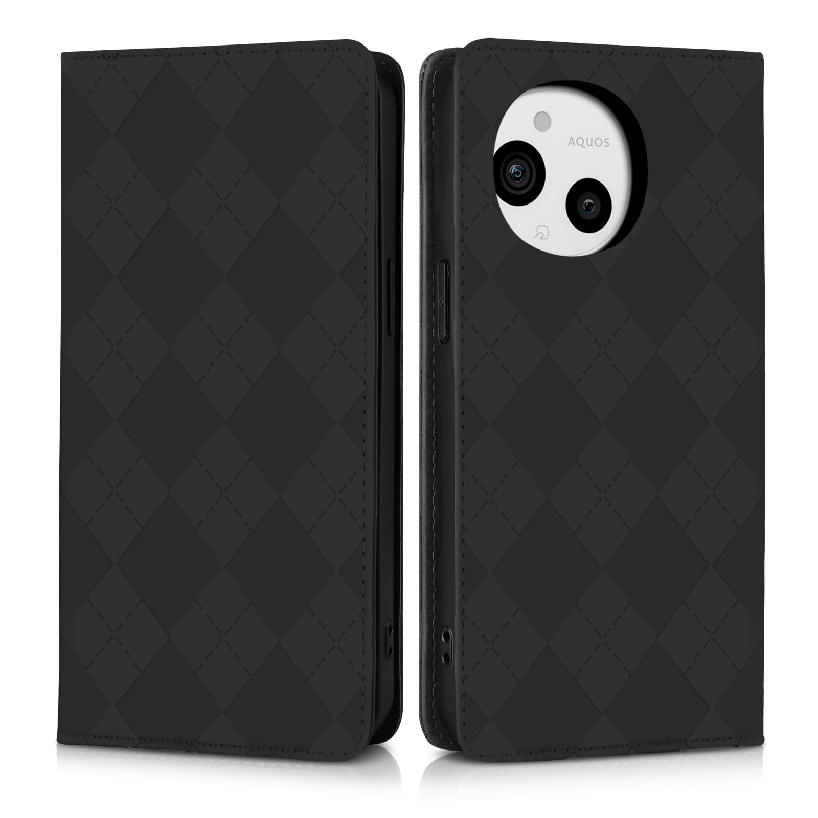 Succtopy ケース 手帳型 向けのAQUOS sense9/10 PUレザー 用のアクオスセンス9 ケース 手帳型 人気 用のaquosセンス10 スマホケース 用のおしゃれ SH-M29 SHG14 SH-53E カバー 用のSH-53F SH-M33スマホケース 用のaquos sense9 ビジネス 携帯カバー 軽量 カード収納 マグネット内臓式 スタンド機能付き(ブラック)