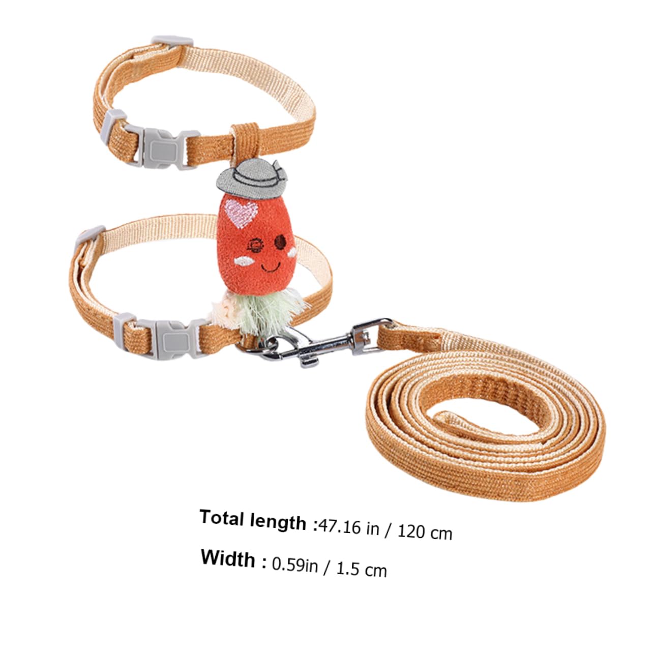 GRIRIW Pet Harness and Leash Kit Cat Harness for Walking Long Traction Rope Comfortable Fit