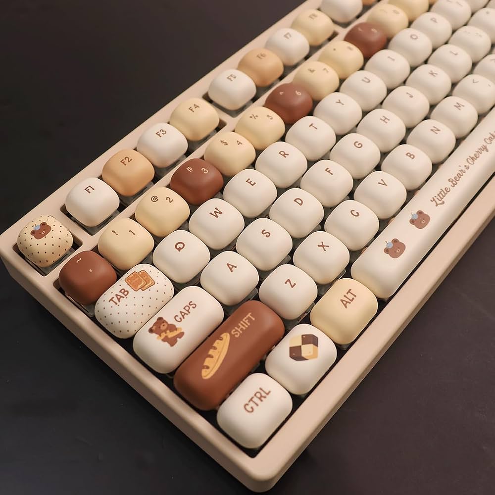 新品未使用 NicePBT Fbasic PBT キーキャップ レトロ Amazon | Sumgsn MOG Profileキーキャップ、ブラウンPBTかわいいキー