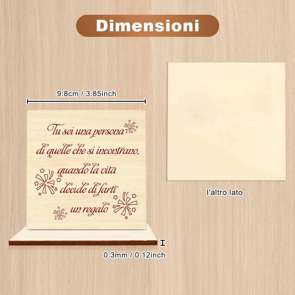 Sottobicchieri In Legno Con Frasi Motivazionali - Regalo Ispirazionale Per Donna E Uomo - Foto 11