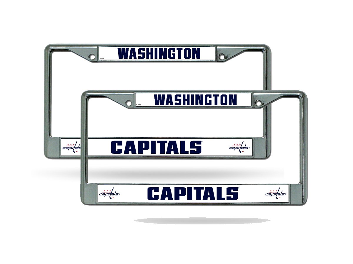 Washington Capitals NHL Chrome Metal License Plate Frame - Set of 2 Frames