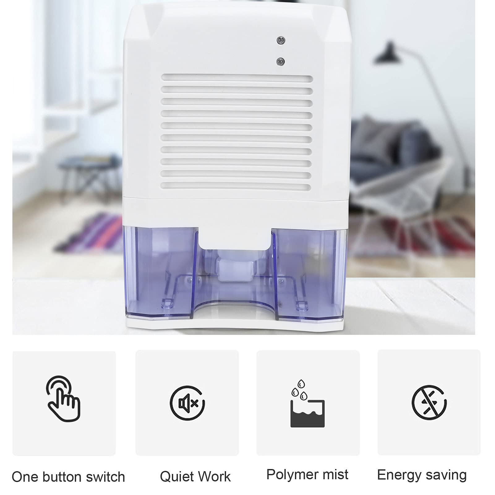Piccolo deumidificatore Mini deumidificatore elettrico Mini essiccatore d'aria portatile per Camera da letto Bagno Seminterrato