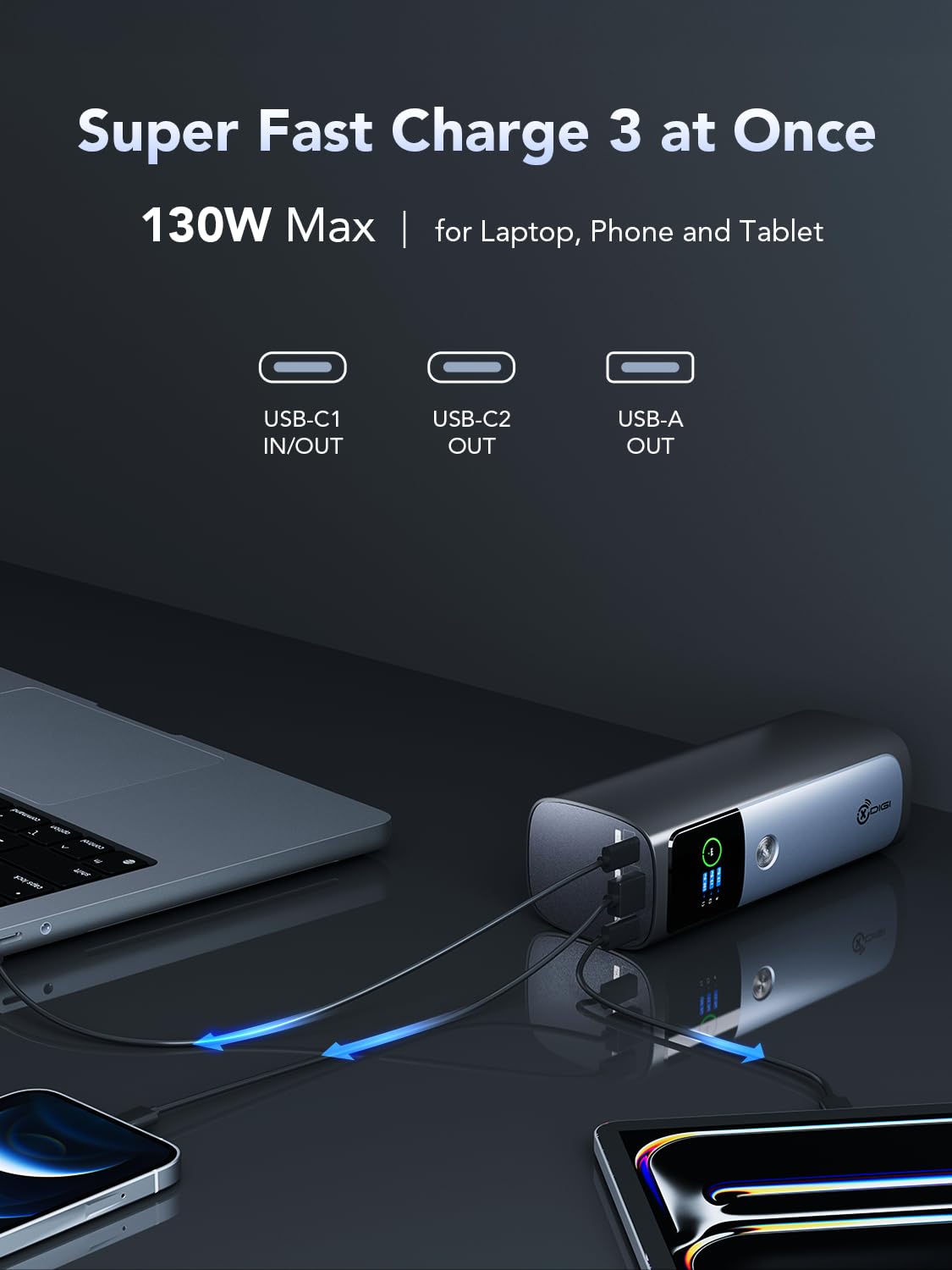 スマホアクセサリー X DIGI PB4100 Power Bank 40000mAh Amazon.com: X DIGI Power Bank 40000mAh, 130W Max Laptop