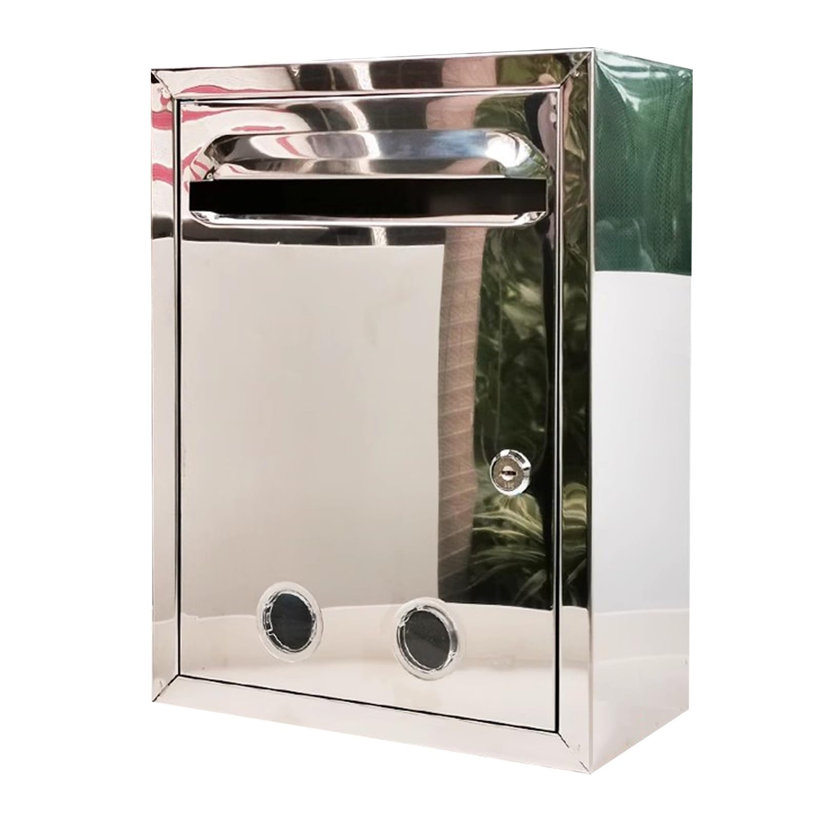 WAMJ AQDY Buzon Exterior Acero INOX, Buzones de Correos Exterior, Grandes, de Acero Inoxidable, para Casa, Oficina, Escuela