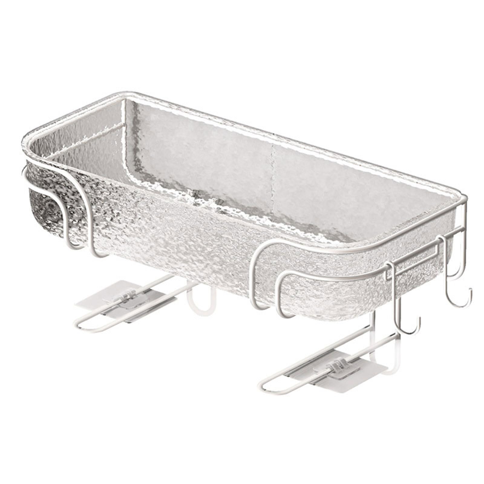 Étagères adhésives pour salle de bain style moderne et épuré