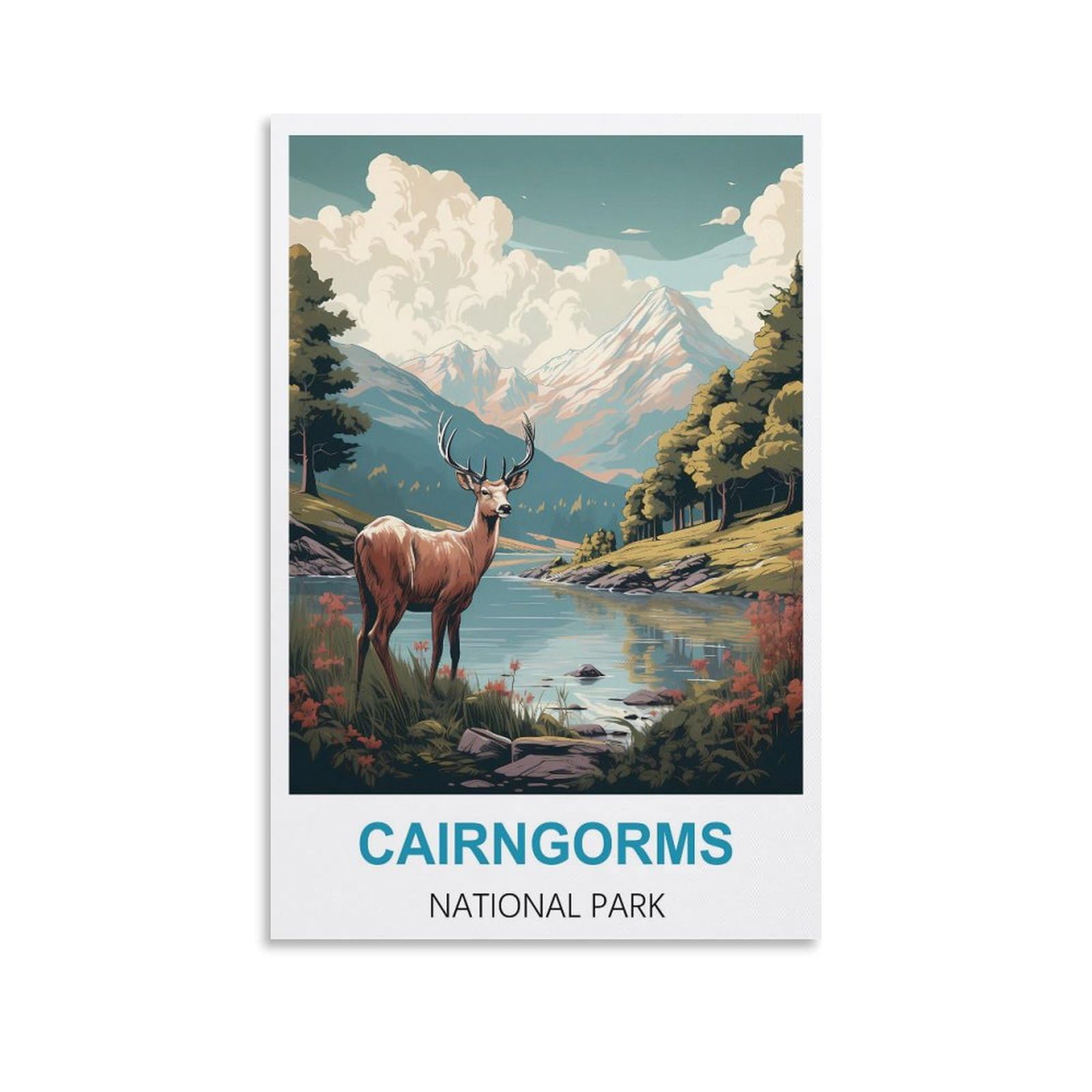 Metal Sign Tin Sign,Cairngorms Scotland,Cave Signs Art Plaque Poster Wall Decor for Home Kitchen Bar Club Coffee Shop Orchard Decoration 30x30cm