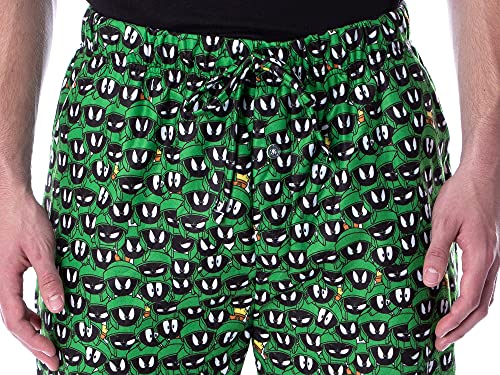 Looney Tunes Men's Marvin The Martian Allover Character Head Lounge Sleep Pajama Pants4