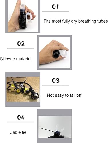 Miniatura 5 de Boquilla de buceo, boquilla de silicona para práctica de buceo, regulador de buceo, mordedura de buceo