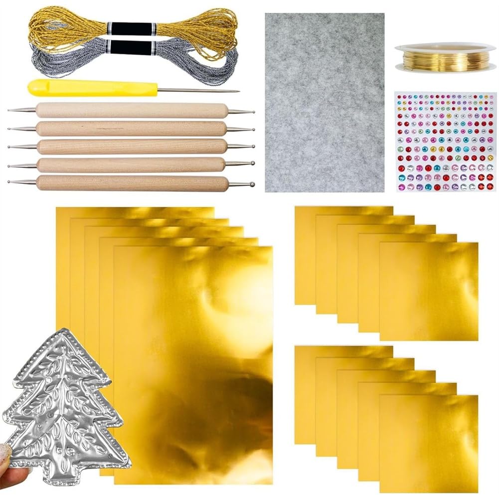 Littimoon Metal Embossing Art Kit - Shimmer Crafting Accessory, Artistic Project Kit,Handmade Design Set for-