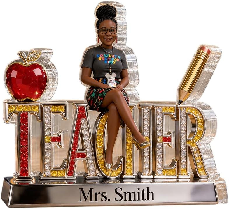 Custom Teacher Title - Personalized Teacher Custom Shaped Acrylic Plaque