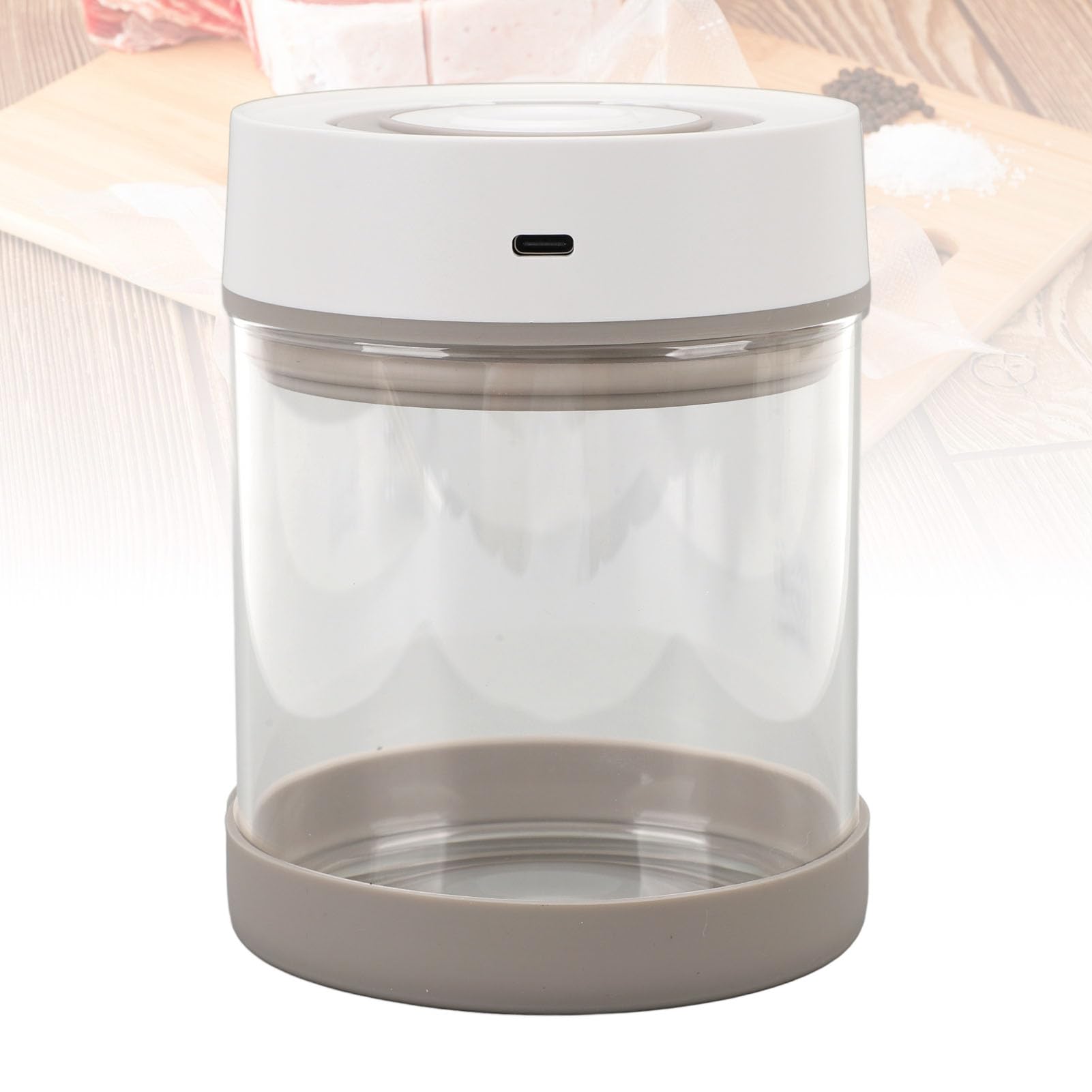 Dpofirs Contenitore Sottovuoto Elettrico, Barattolo di Vetro Sigillato per Conservare Tè e Caffè in Grani, Conservatore Alimentare da 600 Ml con Batteria Integrata e Sigillatura Sottovuoto One Touch