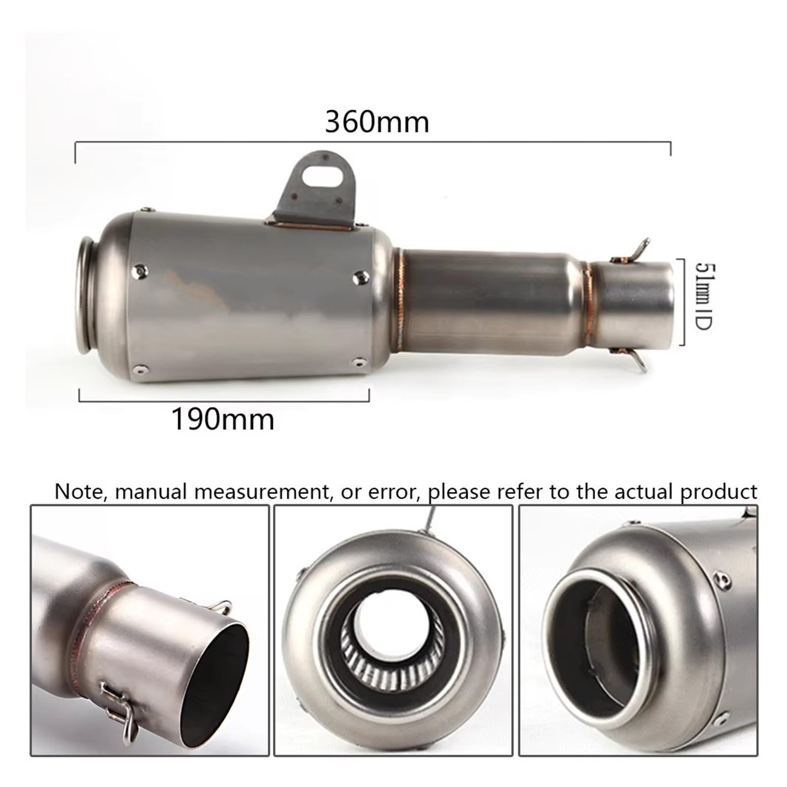 silencioso escape moto Para R6 Para R15 Para R3 Para Zx6r Para Zx10r | Para Z400 Para Z900 Para Z1000 Para Cbr1000 Para Rc390 Silenciador tubo escape motocicleta 51 mm Slip On(A)