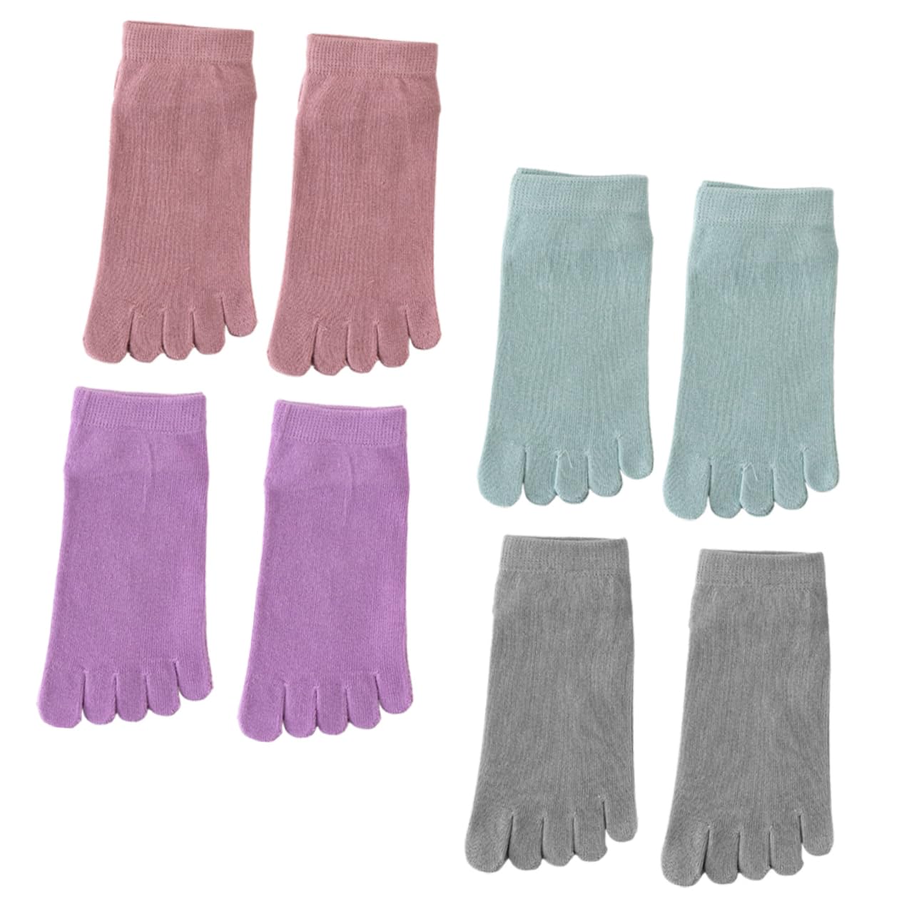 5 series Calcetines Invisibles De Cinco Dedos Para Mujer Transpirables Lavables Cortos Y Cómodos Deportivos De Tubo Corto Y Cinco Dedos Para Mujer 4 pares*5