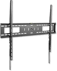 ELG, N01V8, Suporte Fixo de Parede Para Telas Gigantes, TVs de 55" a 100", Capacidade Até 75kg, Com Trava de Segurança, Perfil Ultra Slim e Engate Rápido, Preto