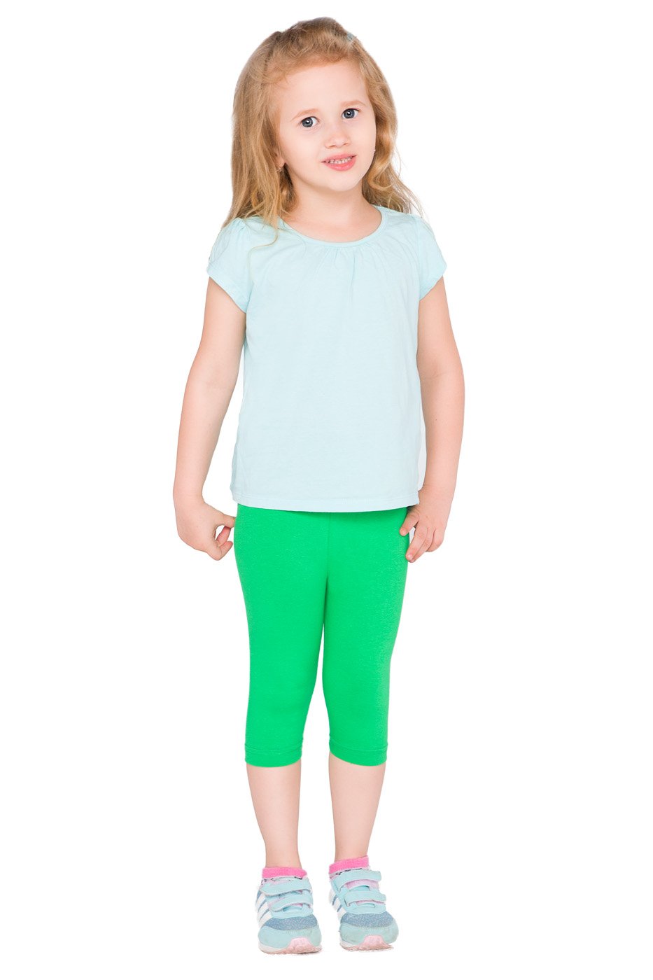 hi!mom Girls Cropped Leggings 3/4 Lenght - Cotton Basic Opaque Stretchy Dance Sport School Summer Capri Leggings - Pants for Kids Leggings — view 22