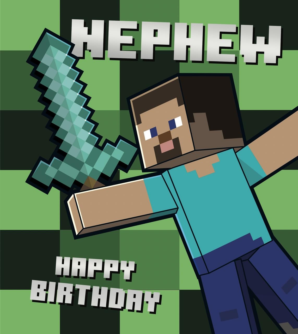 Danilo Promotions Ltd MINECRAFT NEPHEW BIRTHDAY CARD