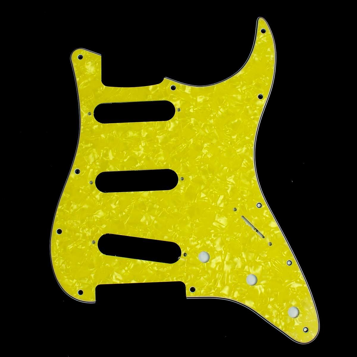 (F23) 4Ply Guitar Pickguard For Stratocaster Strat Standard,Yellow Pearl