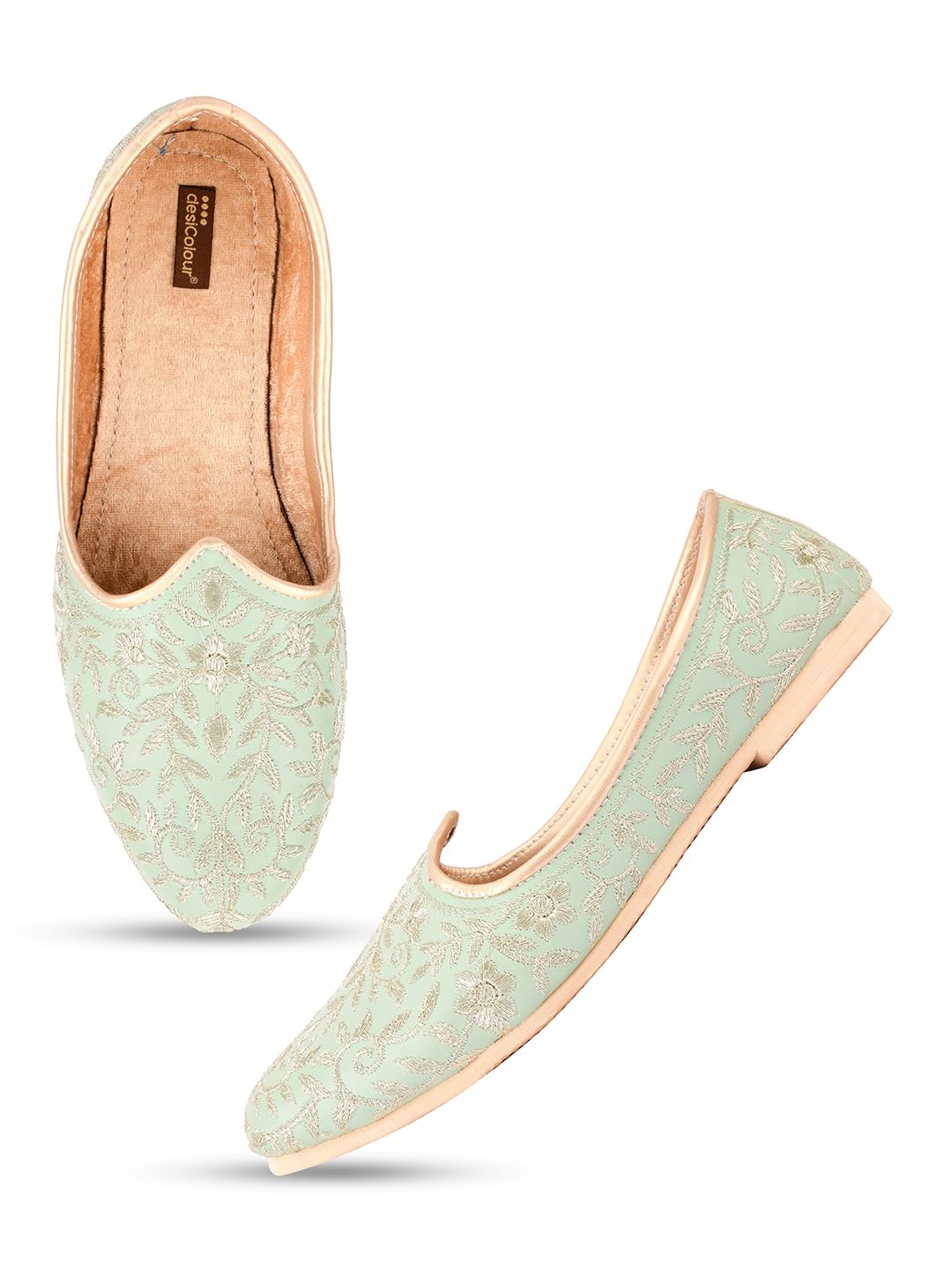 DESI COLOUR Men Mojari/Sherwani/Loafer Ethnic Footwear Punjabi Jutti- Wedding Designer Collection (Sea Green, Numeric_7) (B0BVJ333ML) Amazon Price History, Amazon Price Tracker