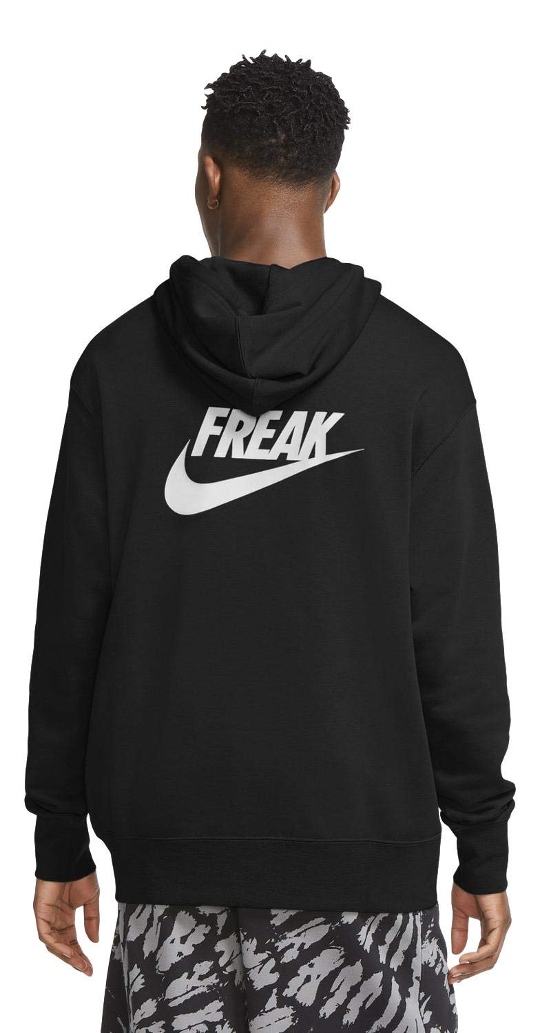 Nike Men's Black/White Giannis Greek Freak Pullover Hoodie - Large
