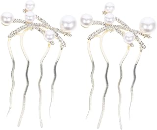 minkissy 2 Pçs Pente De Cabelo Flor Acessórios Para O Cabelo Pentes De Cabelo De Noiva Grampo De Cabelo Pérola Pente De Cabelo Pente De Estilo De Cabelo Pente De Noiva Pente De Noiva