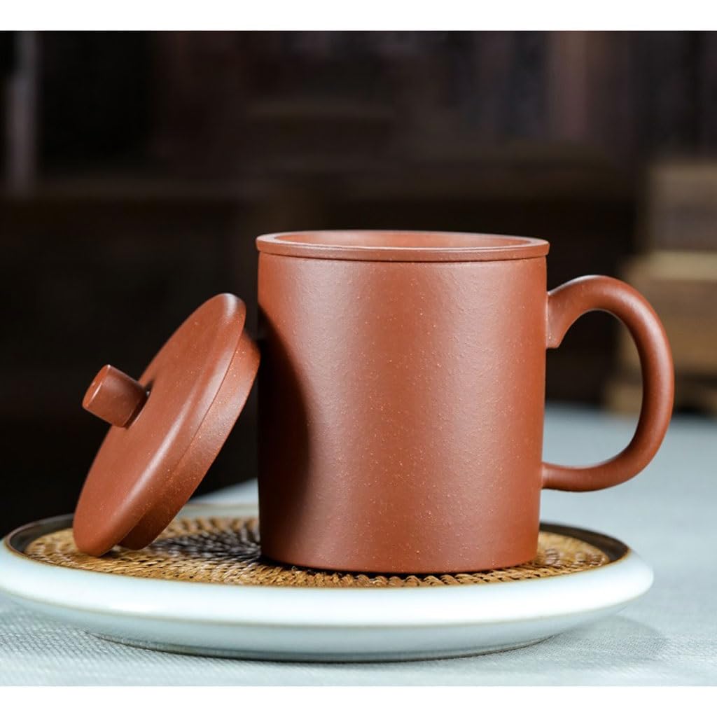 Tasse à thé Service à thé ménager 380 ML, Tasse de Sable Violet Faite à la Main avec Filtre à Doublure, Tasse d'infusion de thé Tasses à thé réutilisables
