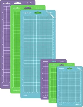 Variety Adhensive Cutting Mat Compatible with Cricut Joy, 4.5x6.5 4.5x12 StandardGrip/LightGrip/StrongGrip, 6 Pack Cutting Mats Compatible with Cricut Joy Machine