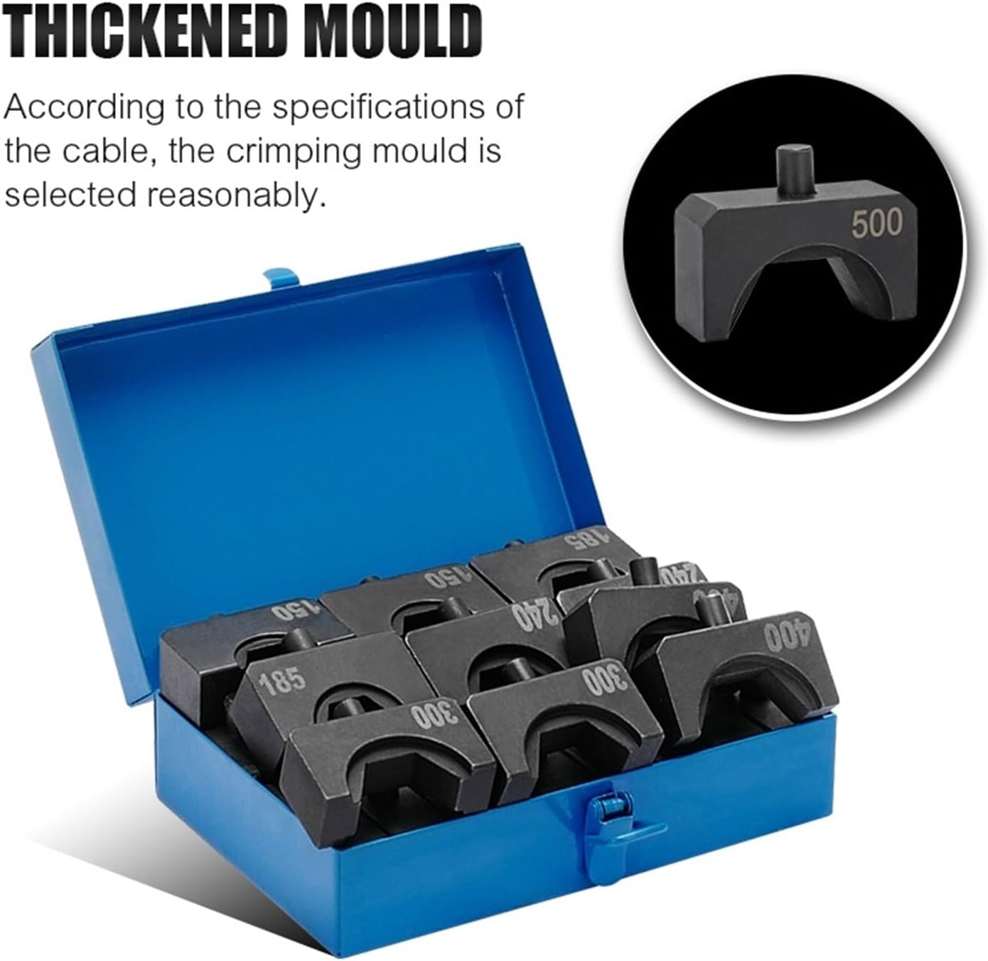 圧着工具 圧着ペンチ 油圧バッテリーケーブルラグ端子圧着クリンパツールセット、ワイヤーバットコネクタキットCO-400/CO-500