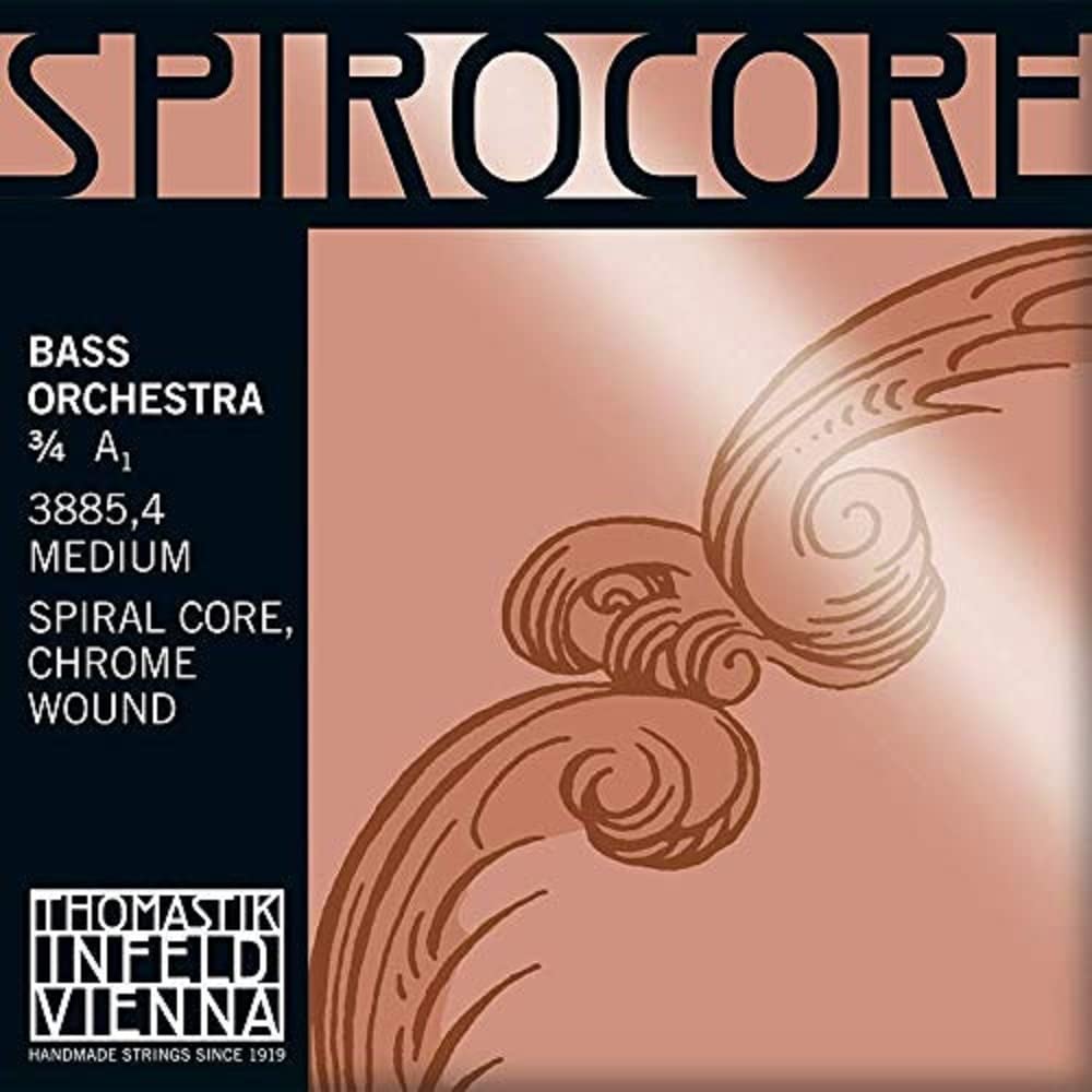 Cordes Thomastik Contrebasse Spirocore Noyau spirale Accord d'orchestre. 3/4; Ré Moyen