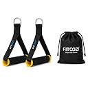 Fitcozi Gym Exercise Handles, Replacement Handle Attachments for Cable Machine Pulleys, Resistance Band and Strength Trainer, Pull Down Workout Accessories (PVC Gripped Handel Yellow) gallery image